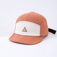 Men's Patchwork Adjustable Triangular Lettered Flat Brim Sunshade Quick-drying Soft Top Versatile Casual Baseball Cap For Outdoor Sports, Mountain Climbing, Outings, Shopping