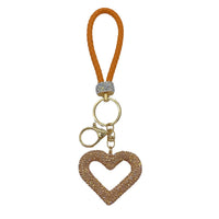 Polymer Clay Leather Rope Hollow Heart Keychain Cute High-end Bags Pendant Finished DIY Creative Small Pendant Wholesale