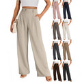 New European And American Style Pocket Dress Pants Wide-leg Formal Trousers