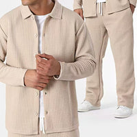 Anti-Wrinkle Small Plaid Lapel Simple Jacket Suits