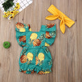 Baby Short Sleeve Thin Pineapple Print Baby Romper