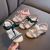 Girls' Summer New Princess Pearl Sandals