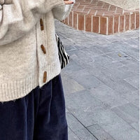 Idle Style Knitted Cardigan Outerwear Top