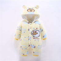 Infant Thickened One-Piece Romper Winter Baby Romper Animal Shape Thick Jumpsuit