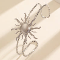 Womens Starfish And Conch Shell Sun-Open Bracelet