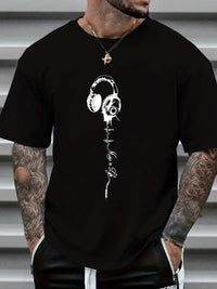 New Mens Top With A Printed Short-sleeve Design