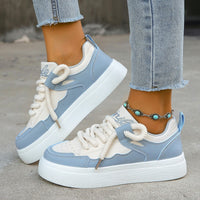 Large Size White Shoes Female Student Platform