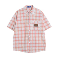 Short Sleeve Plaid Shirt Men And Women