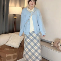 Women's Fake Two-piece Knitted Cardigan Sweater