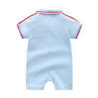 Children's New Handsome Short-sleeved Cotton Rompers