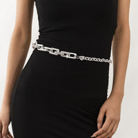 Retro Geometric Tassel Portrait Body Chain Female