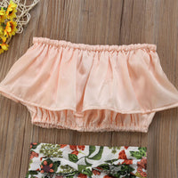 Two-piece Tube Top Shoulder Wide Leg Pants