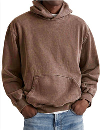 Men's Round Neck American Retro Casual Hooded Sweatshirt