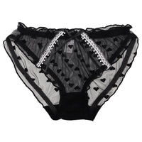 Sweet Mesh Summer Ultra-thin Underwear Pure Love Breathable Mid Waist Cotton Crotch Briefs