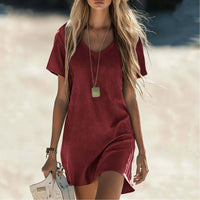 Women's V-Neck Casual Comfortable Pocket Dress