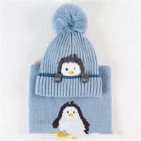Boys And Girls Knitted Scarf Warm Winter Hat