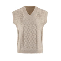 Women's V-neck Twisted Solid Color Top Sweater