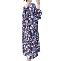 High-end Sleepwear Spring Autumn Round-neck Long Dress
