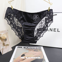 Women's Ice Silk Satin Fashion Diamond Traceless Triangle Pants