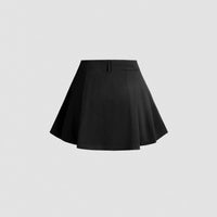 Stylish And Minimalist Pleated Design Womens Skirt