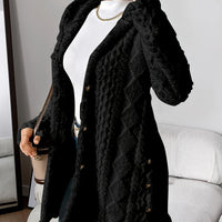 Women's Winter Long Hooded Cardigan Coat