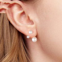 Original Design Two Ways Pearl Stud Earrings