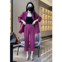 Women's Stylish And Elegant Suit Set Formal Pants And Casual Jacket