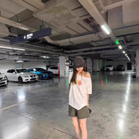 Off-shoulder Spicy Girl Slash-neck Short-sleeve T-shirt