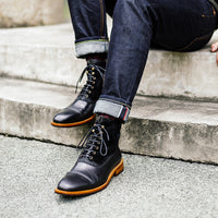 Three-Joint Lace-Up High-Top Casual Leather Boots