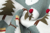 Jacquard Snowman Christmas Tree Parent-child Pullover