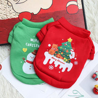 Warm-keeping And Cold-proof Fleece-lined Pet Crew Neck Sweater