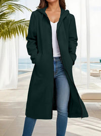 Fashionable Simple Comfortable All-match Slimming Hooded Coat