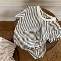 Boys' And Girls' T-shirts Match Cotton Short Sleeves