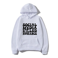 Spring Letter Pattern Printed Hoodie Long Sleeve Casual Coat Top