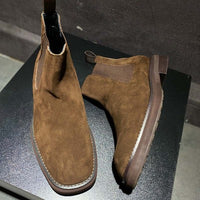 Vintage Men's Chelsea Boots Frosted Leather