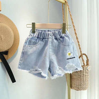 Girls' Denim Shortsversatile And Perfect For Wearing Outdoors