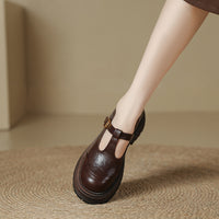 Vintage Mary Jane Hepburn Style T-strap Pumps Women