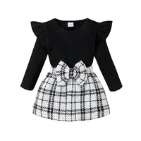 Fashion Personality Sunken Stripe Bow Girl Suit