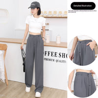 Women's Lightweight High-waisted Loose-fit Ice-silk Wide-leg Pants