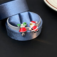 Christmas Copper Santa Bell Earrings