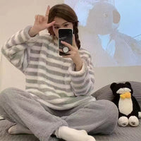 Autumn And Winter New Flannel Thickened Cute Loungewear