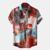 Ethnic Style Floral Fashion Multi-color Slim Shirt