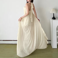 Casual Solid Color Women's Asymmetrical Long Dress
