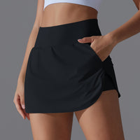 Women's Back Waist Pocket Sports Yoga Skirt