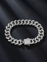 Spring Buckle Cuba Bracelet Alloy Full Diamond