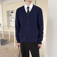 Cable-Knit Sweater Mens And Womens Slim-Fit
