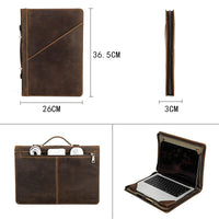 14.2-inch Genuine Leather Protective Case Laptop Handbag