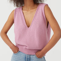 Ladies Knitted Vest Sleeveless Sweater