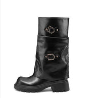Womens Retro Multi-Layer Boot Buckles