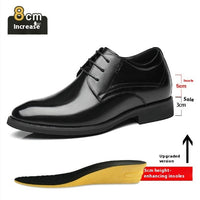 Business Formal Wear Genuine Leather Breathable Increased Men's Shoes